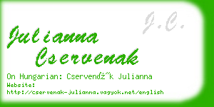 julianna cservenak business card
